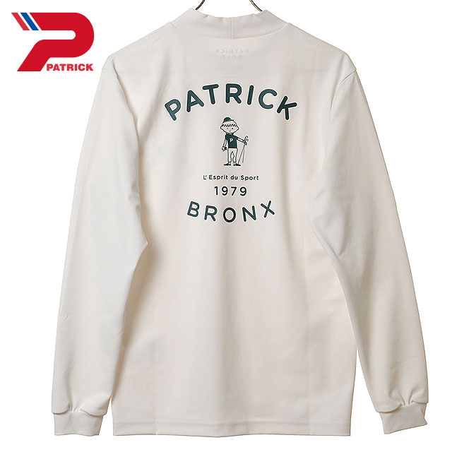 パトリック PATRICK GOLF ゴルフウェア メンズ U PG長袖モックネック [264-110 FW26] U PG長袖モックネック 日本製 吸水速乾 ストレッチ ロンT おしゃれ ホワイト WHT