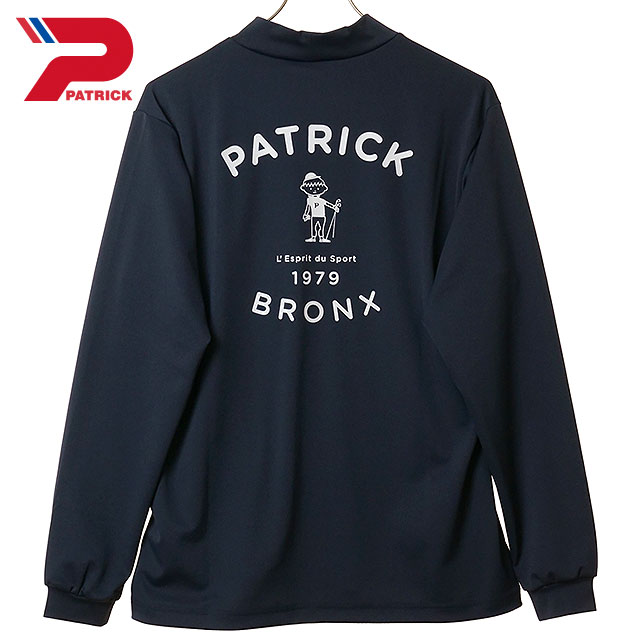 パトリック PATRICK GOLF ゴルフウェア メンズ U PG長袖モックネック [264-112 FW26] U PG長袖モックネック 日本製 吸水速乾 ストレッチ ロンT おしゃれ ネイビー NVY