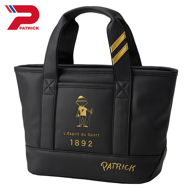 パトリック PATRICK GOLF ゴルフ ミニトートバッグ P LX [264-641 FW26] MINI TOTE P LX カードバッグ 合成皮革 ファスナー付 ブラック BLK