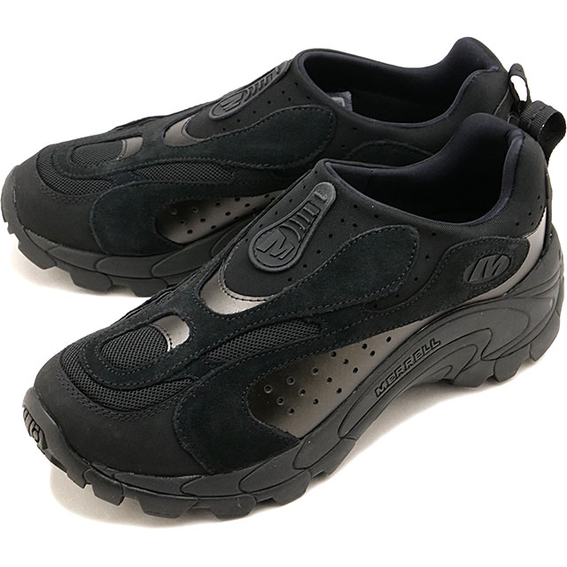 メレル MERRELL スニーカー モックスピードストリーク エボ SE [J00006491 FW26] U MOC SPEED STREAK EVO SE スリッポン プレミアムスエード 軽量 黒 BLACK