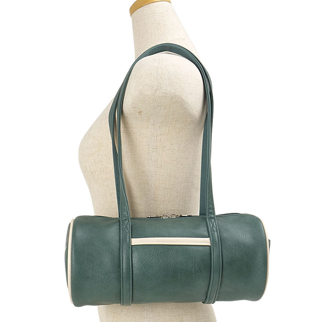 プーマ PUMA ドラムバッグ [J20511 FW26] DRUM BAG レディース VINTAGEシリーズ ミニバッグ ハンドバッグ ボストン風 通勤 通学 旅行 カジュアル 秋冬 グリーン