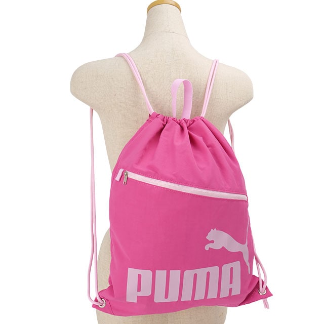 プーマ PUMA ナップサック [J20517 FW26] KNAP SACK パッカブル巾着バッグ サブバッグ カラビナ付き ナイロン 軽量140g 旅行 スポーツ ピンク/ピンク 【メール便配送】