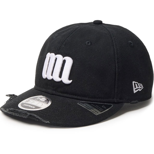 ニューエラ NEW ERA 9FIFTY ミンナノ ゴロウ ダメージ [15175389 FW26] RC950 PC MINNANO GORO DAMAGE BLK 帽子 コラボ 中津川五郎 MINO-NANO ダメージ加工 ストリート カジュアル ブラック