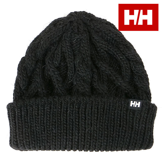 ヘリーハンセン HELLY HANSEN ケーブルビーニー [HC91856-K FW23] Cable Beanie 帽子 ニット帽 ニットキャップ 保温 ブラック【メール便配送】