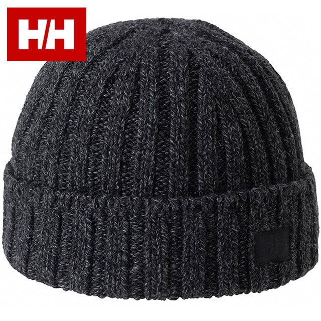 ヘリーハンセン HELLY HANSEN バルキービーニー [HC92252-KZ FW24] Bulky Beanie 帽子 ニット帽 ニットキャップ ブラックグレー 【メール便配送】
