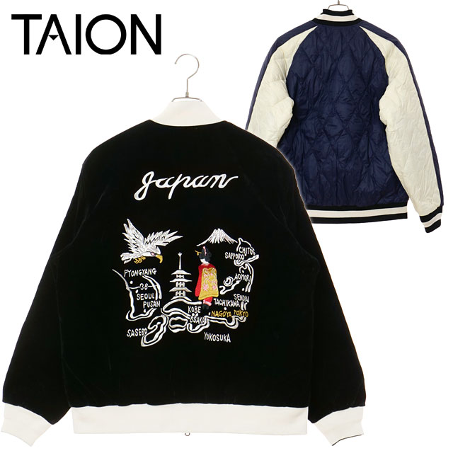 タイオン TAION リバーシブル“SKAJAN”ダウンジャケット [TAION-JK04JS