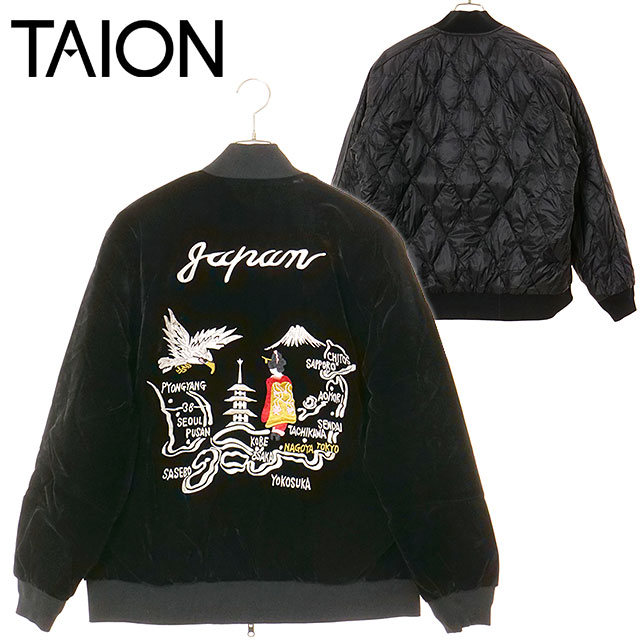 タイオン TAION リバーシブル“SKAJAN”ダウンジャケット [TAION-JK04JS