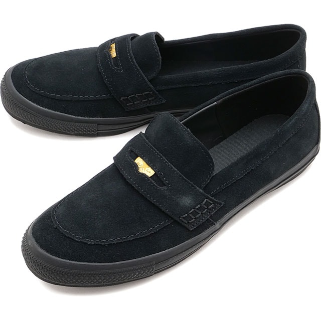 コンバース CONVERSE スニーカー オールスター コインローファー スエード [31316671 HO25] ALL STAR COINLOAFER SU メンズ・レディースシューズ ローカット BLACK/BLACK