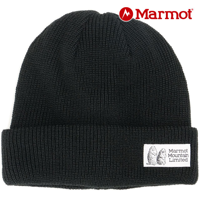 マーモット Marmot マーモットマウンテンワークス ニットワッチ [TSAUE225 FW25] MMW Knit Watch 帽子 ニットキャップ ニット帽 BLACK 【メール便配送】