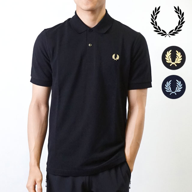 【美品】FRED PERRYフレッドペリー ポロシャツ 半袖 刺繍ロゴ 夏物黒M 新品】FRED PERRYフレッドペリー ポロシャツ 半袖 刺繍ロゴ夏物黒L
