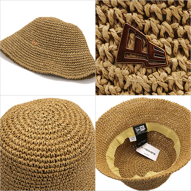 NEW ERA ニューエラ クロシェ バケット ペーパー ベージュ ハット ニューエラ キャップ NEW ERA CAP バケットハット ペーパークロッシェ