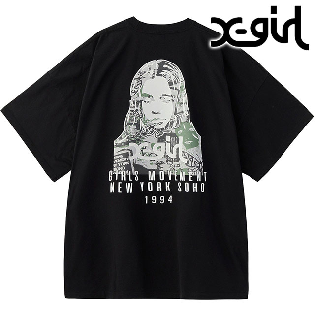 エックスガール X-girl カレッジカモフェイス ショートスリーブビッグ