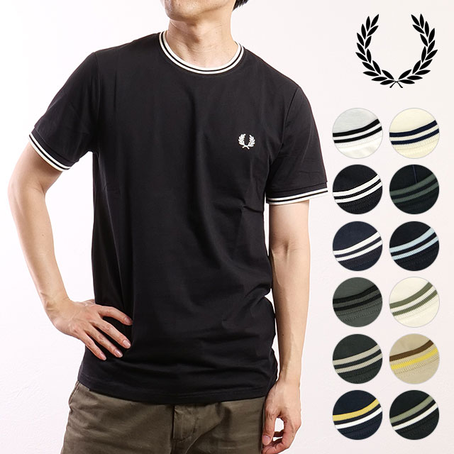 ̵ۥեåɥڥ꡼ FRED PERRY  ĥ ƥåץ T [M1588 SS23] TWIN TIPPED T-SHIRT ȥåץ Ⱦµڥ᡼