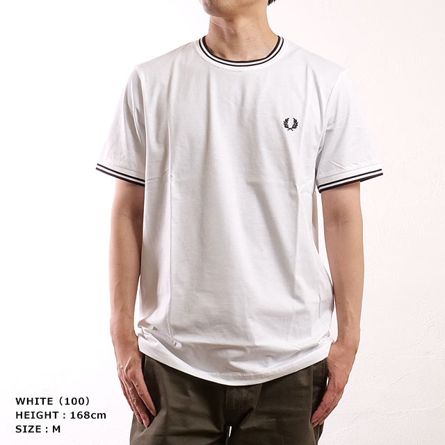 ̵ۥեåɥڥ꡼ FRED PERRY  ĥ ƥåץ T [M1588 SS23] TWIN TIPPED T-SHIRT ȥåץ Ⱦµڥ᡼