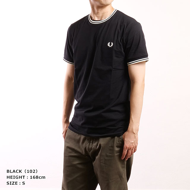 եåɥڥ꡼ FRED PERRY ĥ ƥåץ T [M1588] TWIN TIPPED T-SHIRT  ȥåץ Ⱦµ Ź㥪 ڥ᡼ 谷Ź