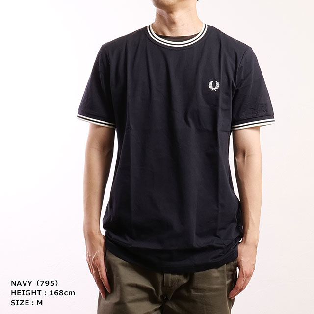եåɥڥ꡼ FRED PERRY ĥ ƥåץ T [M1588] TWIN TIPPED T-SHIRT  ȥåץ Ⱦµ Ź㥪 ڥ᡼ 谷Ź