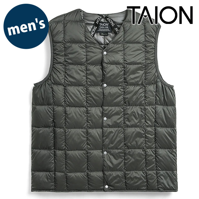 タイオン TAION メンズ Vネックボタンダウンベスト [TAION-001 FW26] V