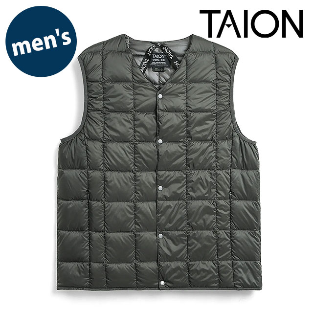 タイオン TAION メンズ Vネックボタンダウンベスト [TAION-001 FW26] V