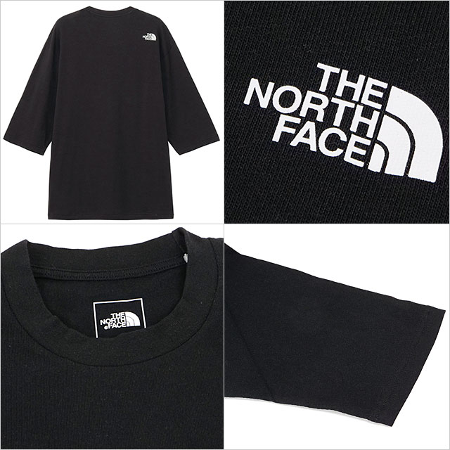 Ρե THE NORTH FACE ꡼֥ݥȥƥ [NT32537-K SS25] 3/4 Sleeve One Point Logo Tee  TNF ȥɥ ȥåץ ȾµT ֥å ڥ᡼ 谷Ź