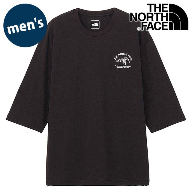 Ρե THE NORTH FACE ꡼֥ݥȥƥ [NT32537-K SS25] 3/4 Sleeve One Point Logo Tee  TNF ȥɥ ȥåץ ȾµT ֥å ڥ᡼ 谷Ź