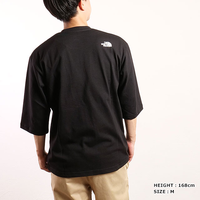 Ρե THE NORTH FACE ꡼֥ݥȥƥ [NT32537-K SS25] 3/4 Sleeve One Point Logo Tee  TNF ȥɥ ȥåץ ȾµT ֥å ڥ᡼ 谷Ź