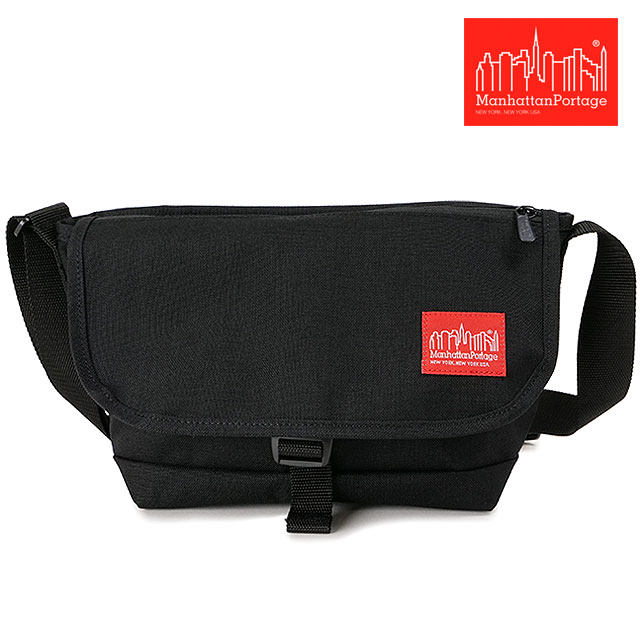 ̵ۥޥϥåݡơ Manhattan Portage ʥå󥸥㡼Хå JR եåץåѡݥå [MP1605JRFZP ] Nylon Messenger Bag JR Flap Zipper Pocket 󥺡ǥ  Хå BLACK