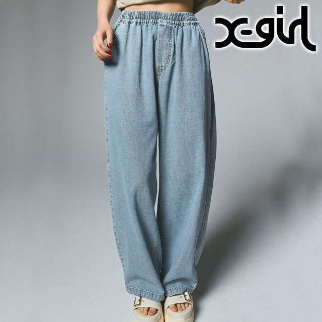 エックスガール X-girl フェイスラベル イージーパンツ [105253031006