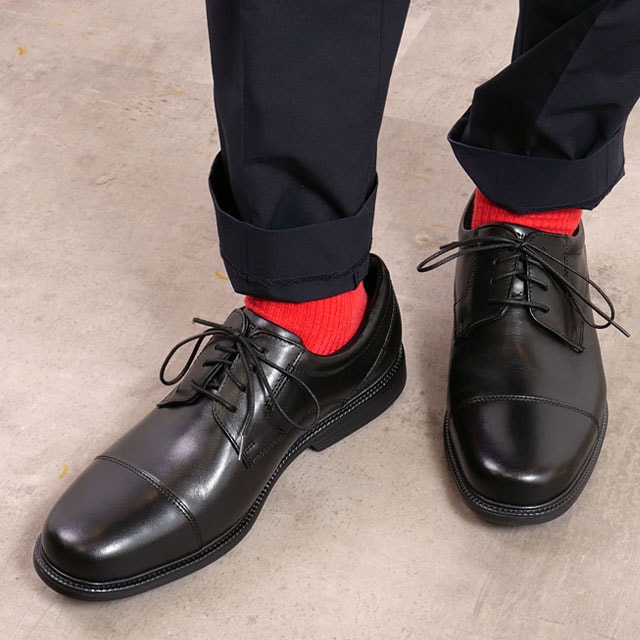 【ほぼ新品】ロックポート チャールズロード キャップトゥ ウォータープルーフ ロックポート ROCKPORT レザーシューズ チャールズロード
