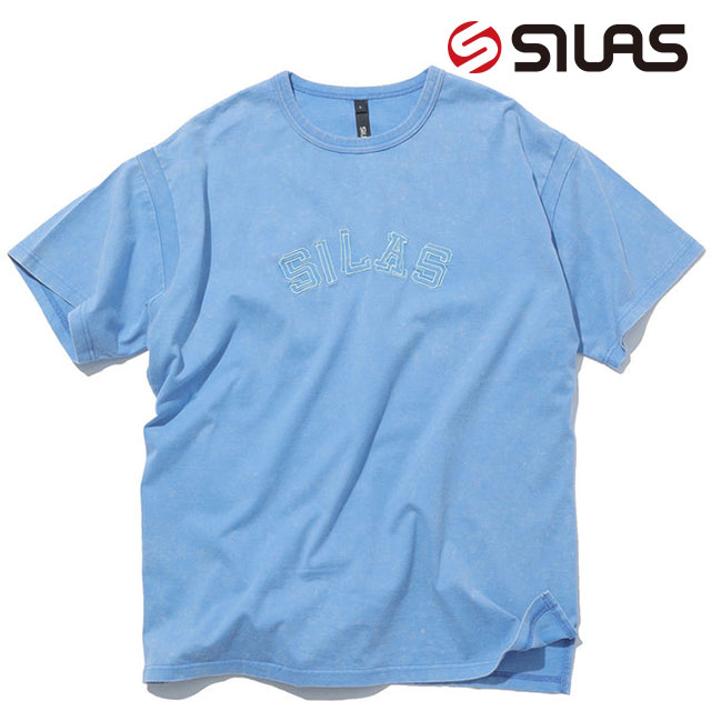 30OFFSALEۥ饹 SILAS ѥץ󥰥 硼ȥ꡼T [110252011005 SU25] POWDER PROCESSING DYED S/S TEE  ȥåץ åȥ Ⱦµ ѥù BLUE ڥ᡼ 谷Źts