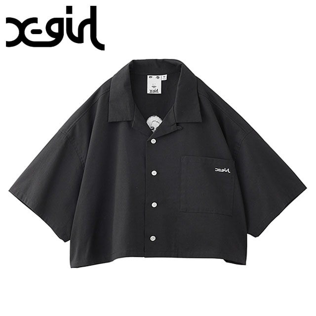 X-girl エックスガール X-GIRL BANDANA OPEN COLLAR S/S SHIRT