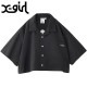 å X-girl եץ󥫥顼 åץɥ [105252014009 SU25] FACE OPEN COLLAR CROPPED SHIRT ǥ ȥåץ ֥饦 磻ɥ륨å xgirl BLACK ֥å  谷Ź