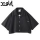 å X-girl եץ󥫥顼 åץɥ [105252014009 SU25] FACE OPEN COLLAR CROPPED SHIRT ǥ ȥåץ ֥饦 磻ɥ륨å xgirl BLACK ֥å  谷Ź