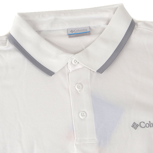 【20％OFF／SALE】コロンビア Columbia メンズ コーブドームビュートソリッドピケポロ [AE0412-100 SS23] COVE DOME BUTTE SOLID PIQUE POLO トップス ポロシャツ 半袖 吸湿速乾 UVケア White 白 ホワイト系【メール便配送】 正規取扱店【ts】