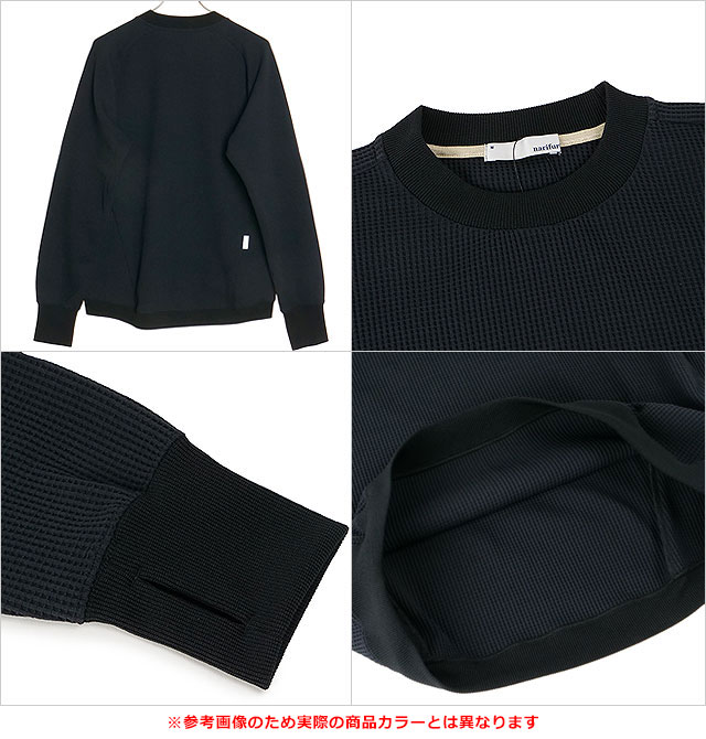 美品】narifuri/ナリフリ クルーネックスウェット XL ネイビー