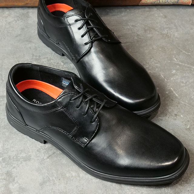 ほぼ新品 ROCK PORT ロックポート 外羽根 革靴 プレーントゥ 黒 プレーントゥ【外羽根式】【ROCKPORT】【防水】 (ML0047