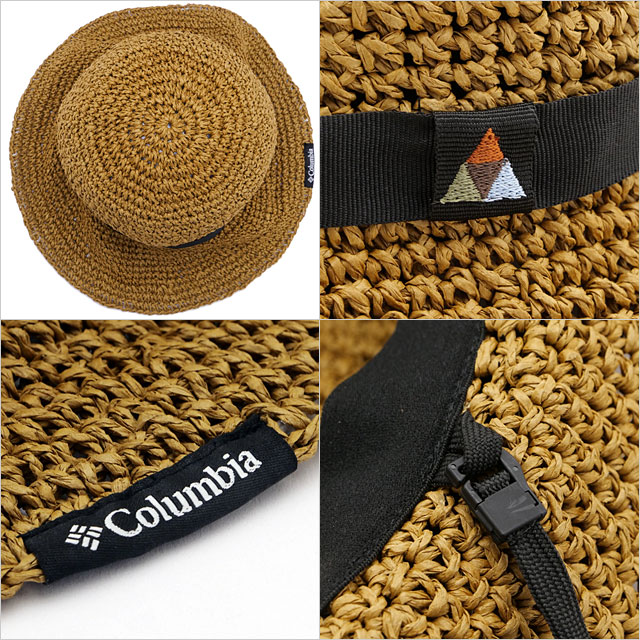 コロンビア Columbia ストローハット ピナクルロード II ハット [PU5898-257 SS25] メンズ・レディース 帽子 鈴木とも子コラボ 丸めて収納 麦わら帽子 Delta ブラウン 正規取扱店