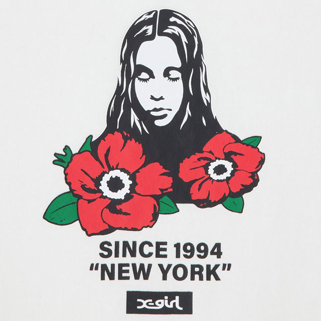 エックスガール X-girl レディース フラワーフェイス ショートスリーブ