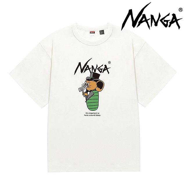 ڥܡۥʥ NANGA  ꡼ ϥ֥å ꡼ԥ ꡼ޥ륱ƥ [NW2411-1G806-C SS24] NANGAJerry Ukai ECO HYBRID Sleeping Jerry Marquez TEE ȥåץ ȾµT 30ǯ ȥɥ WHT ڥ᡼