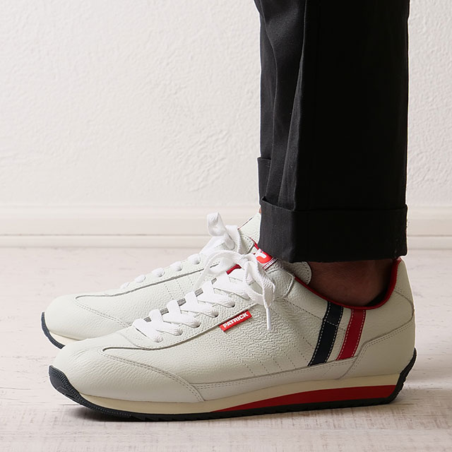 返品送料無料】パトリック スニーカー マラソン レザー トリコロール