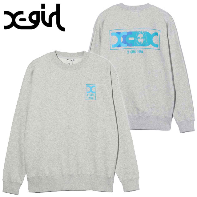 ̵ۡSALEۥå X-girl ǥ åե åȥȥå [105234012003 HO23] X-FACE SWEAT TOP xgirl ȥåץ ȥ졼ʡ ASHts