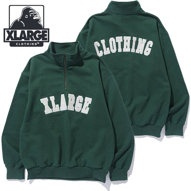 SALE】エクストララージ XLARGE アーチロゴ ハーフジップ スウェット