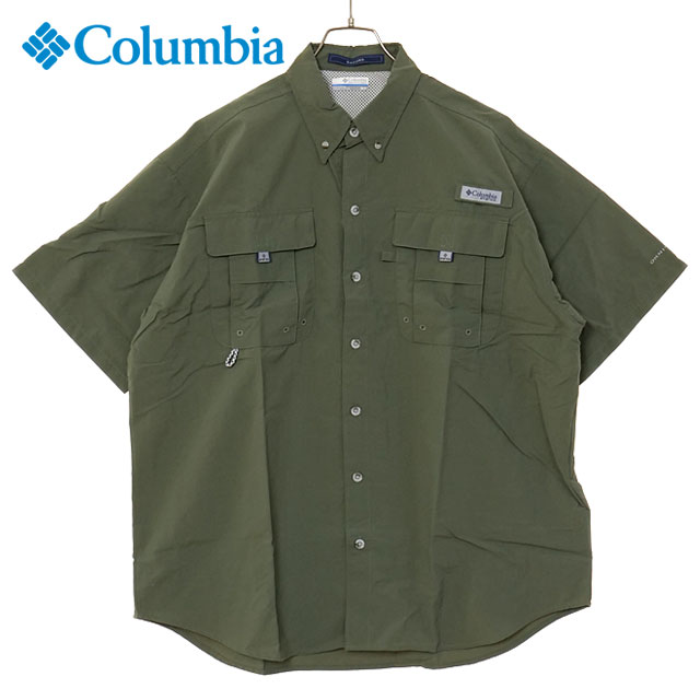 コロンビア Columbia バハマ II ショートスリーブシャツ [FM7047-317 SS25] メンズ トップス 半袖シャツ 吸湿速乾機能 UVカット Cypress カーキオリーブ 【メール便配送】 正規取扱店