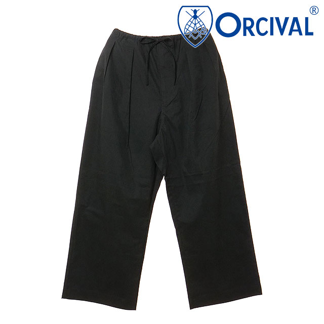オーシバル ORCIVAL コットンナイロンバイオピーチイージーパンツ [OR-E0282-CNB FW25] COTTON NYLON BIO PEACH EASY PANTS メンズ・レディース ボトムス ロングパンツ 長ズボン BLACK 正規取扱店