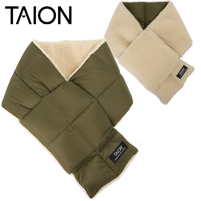 タイオン TAION マウンテン リバーシブル ダウン×ボアスカーフ [TAION