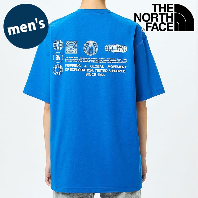 15OFFSALEۥΡե THE NORTH FACE 硼ȥ꡼֥եåɥ饤֥åɥåȥƥ [NT32550-HB] S/S FD Globe Grid Cotton Tee  TNF ȥåץ ȾµT ۴® ҡ֥롼 ڥ᡼ 谷Źts