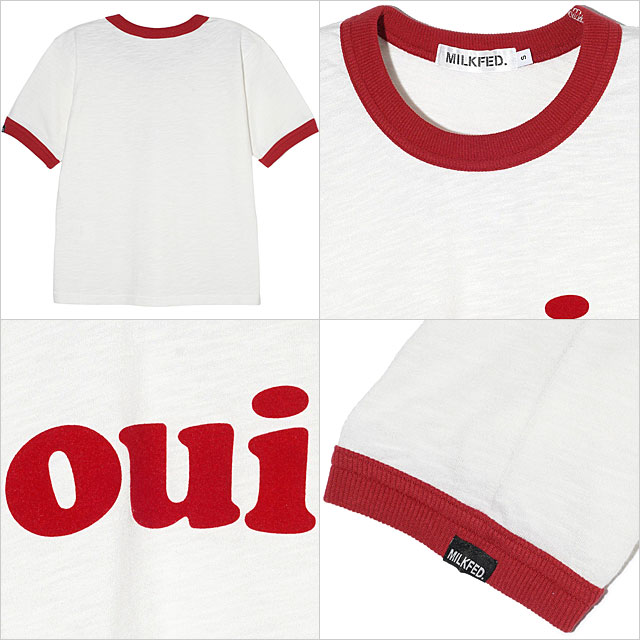 ̵ۥߥ륯ե MILKFED. ǥ   ѥ 硼ȥ꡼ 󥬡T [103242011007 SU24] OUI SLAB COMPACT S/S RINGER TEE ȥåץ Ⱦµ ȥ륨å ڥ᡼