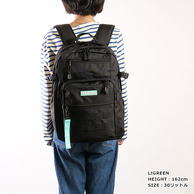 MILKFED. バックパック 30L ミントグリーン 30L】ACTIVE DOUBLE POCKET MOLLE BACKPACK / 大容量 【PC収納可