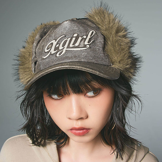 エックスガール X-girl ロゴ イヤーフラップキャップ [105254051001