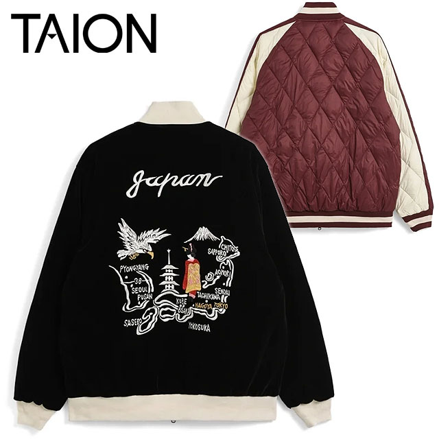 タイオン TAION ジャパンスペシャル リバーシブル スカジャン ダウン