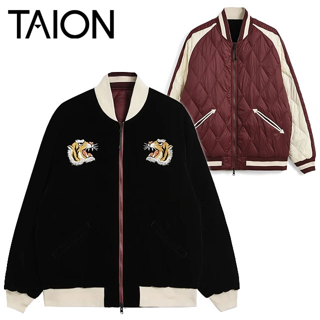 タイオン TAION ジャパンスペシャル リバーシブル スカジャン ダウン